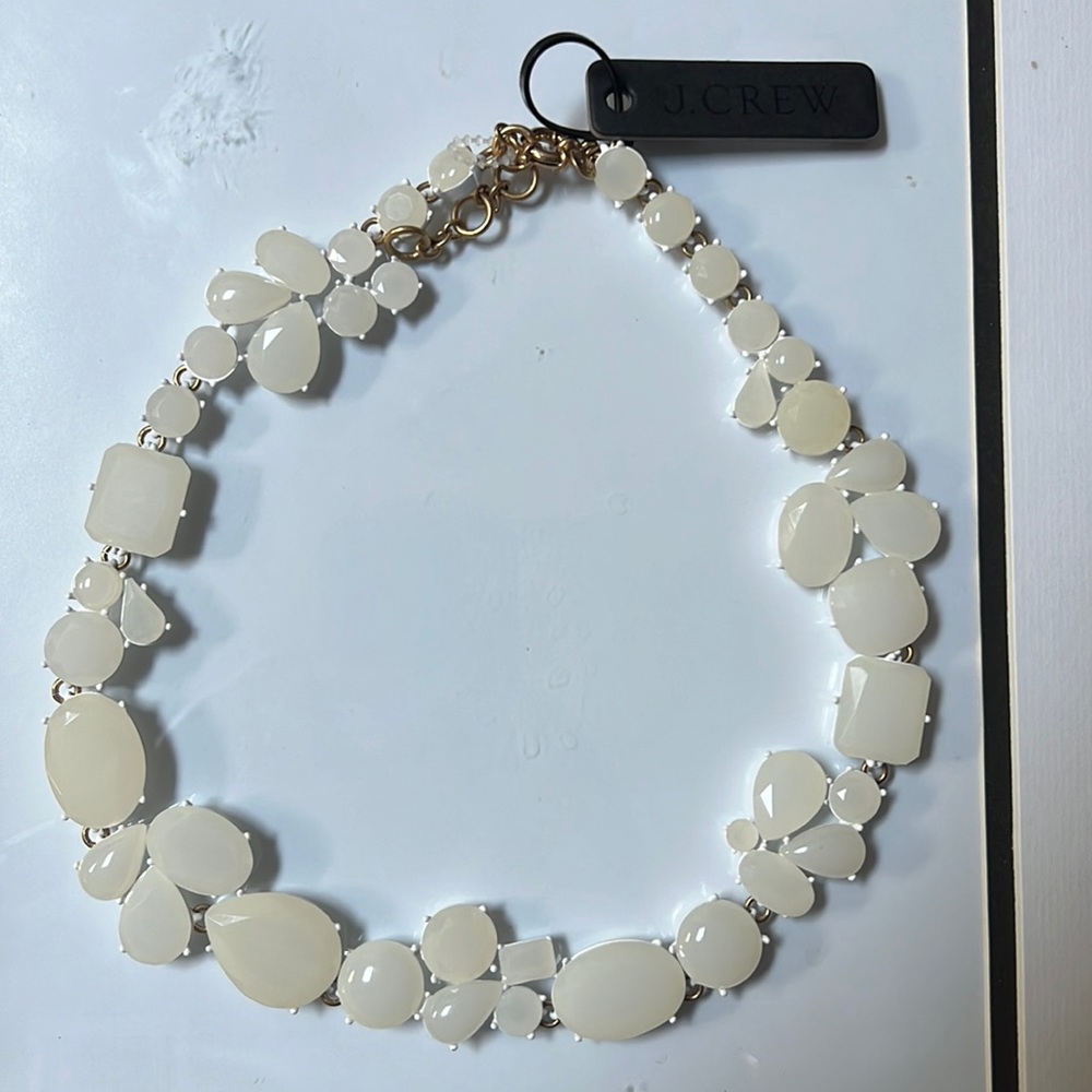 J Crew White Statement Necklace NWT $79.50